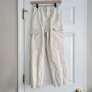 PacSun cream denim cargo pants